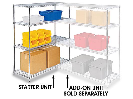 Chrome Wire Shelving Unit 30 X 18 H, How To Adjust Uline Shelves