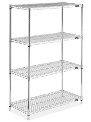 Black Wire Shelving Unit - 36 x 18 x 72 H-1748-72 - Uline