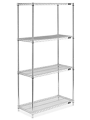 Chrome Wire Shelving Unit 36 X 18, Uline Chrome Wire Shelving Instructions