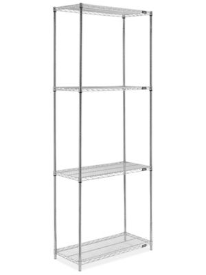 FFC18363C 3 Shelf Wire Cart, Chromate Finish, 18 x 36 x 37, 4”  Non-Marking casters with Bumpers