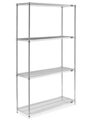 Chrome Wire Shelving Unit - 48 x 18 x 86" H-2941-86
