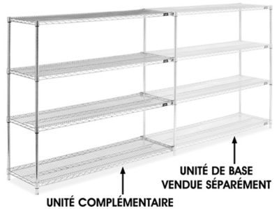 Chrome Wire Shelving Add-On Unit - 60 x 18 x 54" H-2942-54A