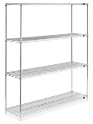 Solid Stainless Steel Shelving - 60 x 24 x 72 H-6817 - Uline