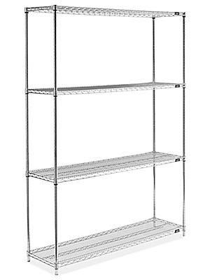 Chrome Wire Shelving Unit 60 X 18, Uline Chrome Wire Shelving Instructions