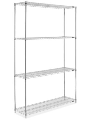 Chrome Wire Shelving Unit - 60 x 18 x 96" H-2942-96
