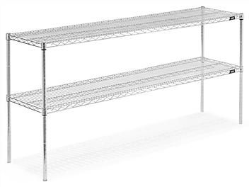 Two-Shelf Wire Shelving Unit - 72 x 18 x 34"