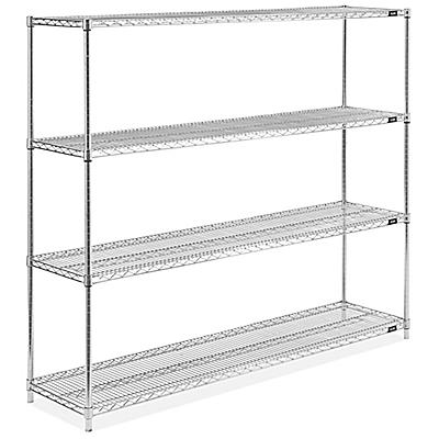 Chrome Wire Shelving Unit 72 X 18, Uline Chrome Wire Shelving Instructions