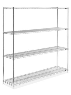 Wire Closet Shelving with Lower Shelf - 18d x 72h