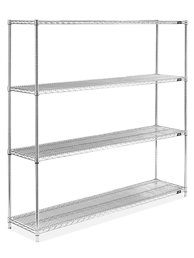 Chrome Wire Shelving Unit 72 X 18, Chrome Wire Shelving Replacement Parts