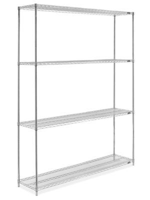 Chrome Wire Shelving Unit - 72 x 18 x 96" H-2943-96
