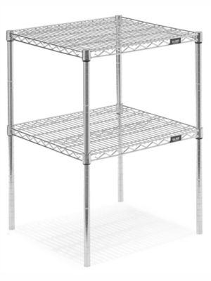  Two-Shelf Wire Shelving Unit - 24 x 24 x 34"