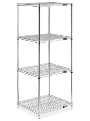 Chrome Wire Shelving Unit - 24 x 24 x 63" H-2944-63