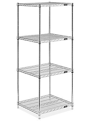 Chrome Wire Shelving Unit 24 X, Uline Chrome Wire Shelving Instructions
