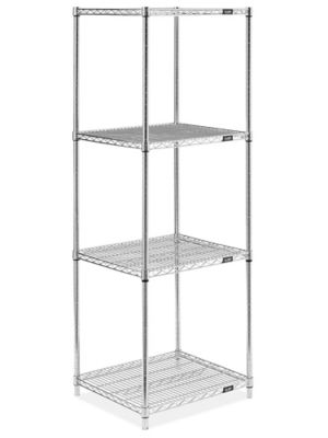 Chrome Wire Shelving Unit - 24 x 24 x 72" H-2944-72
