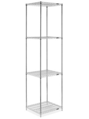 Shelving, Inc. 24D x 9H Divider for Wire Shelving, Metal, Chrome