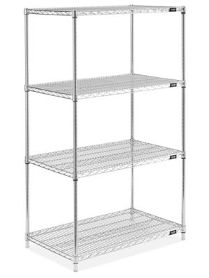 Regency 24 x 36 Chrome Wire Shelf Kit with 4 Can Racks and 74 Posts