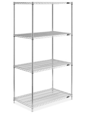 Chrome Wire Shelving Unit - 36 x 24 x 72" H-2945-72