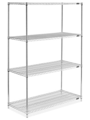 EFINE Chrome 4-Tier Rolling Heavy Duty Metal Wire Storage Shelving Unit  Caster 1 in. Pole (36 in. W x 57.7 in. H x 14 in. D) RL33654 - The Home  Depot