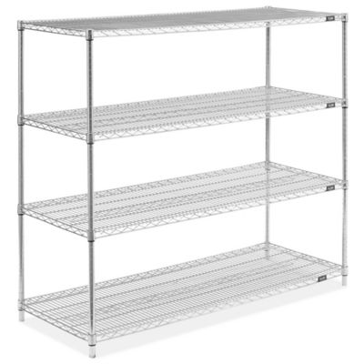 Chrome Wire Shelving Unit - 60 x 24 x 54" H-2947-54