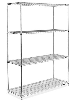 Chrome Wire Shelving Unit 60 X 24, Uline Chrome Wire Shelving Instructions
