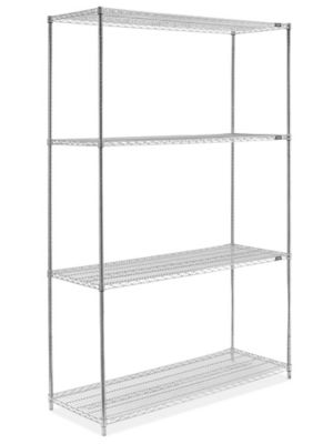 Solid Stainless Steel Shelving - 60 x 24 x 72 H-6817 - Uline