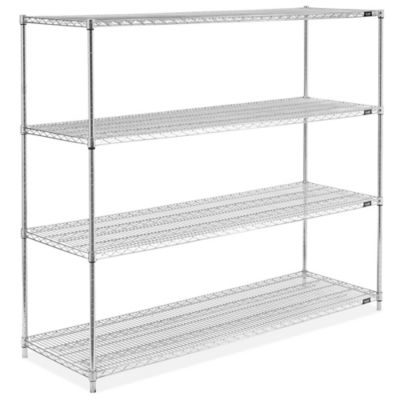 Chrome Wire Shelving Unit - 72 x 24 x 63" H-2948-63