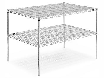 Two-Shelf Wire Shelving Unit - 48 x 36 x 34"