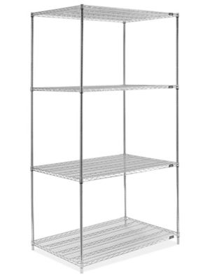 Chrome Wire Shelving Unit - 48 x 36 x 96" H-2949-96