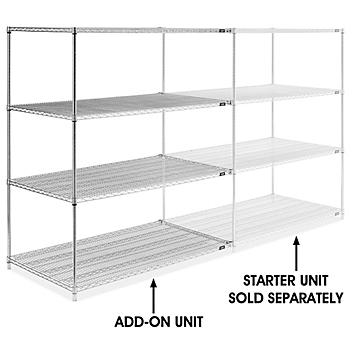 Chrome Wire Shelving Add-On Unit - 60 x 36 x 72" H-2950-72A