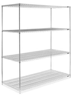 Chrome Wire Shelving Unit - 72 x 36 x 86" H-2951-86