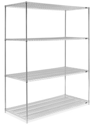 Black Wire Shelving Unit - 36 x 18 x 72 H-1748-72 - Uline