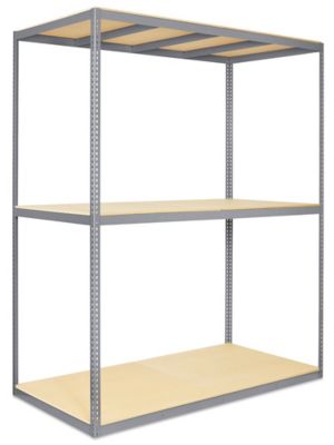 Wide Span Storage Rack - Particle Board, 96 x 24 x 48 H-5304 - Uline