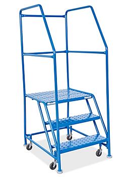3 Step Rolling Safety Ladder with 30" Top Step H-2985