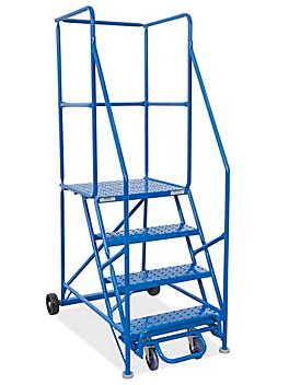 4 Step Rolling Safety Ladder with 30" Top Step H-2986