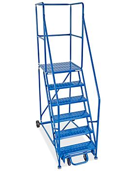 6 Step Rolling Safety Ladder with 30" Top Step H-2988