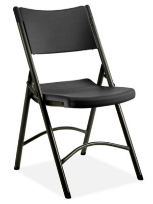 Economy Plastic Folding Chair - Black