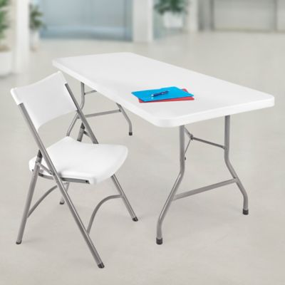 Economy Plastic Folding Chair White H-3015W Uline