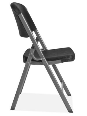Deluxe Plastic Folding Chair - Black H-3016BL - Uline
