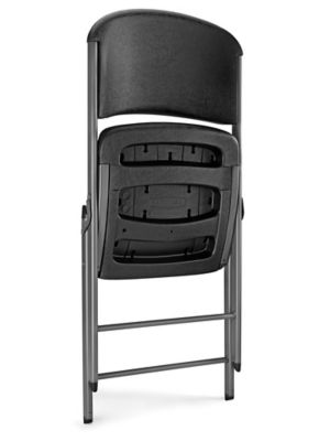 Deluxe Plastic Folding Chair - Black H-3016BL - ULINE