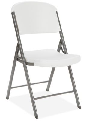 Deluxe Plastic Folding Chair White H 3016W Uline