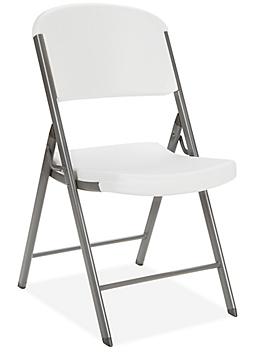 Deluxe Plastic Folding Chair - White H-3016W