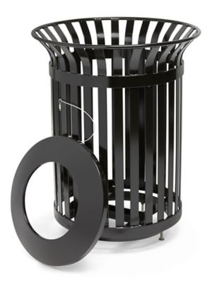Plaza Trash Can - 32 Gallon H-3022 - ULINE