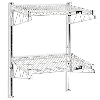 Wall-Mount Wire Shelving - 24 x 18 x 34" H-3023