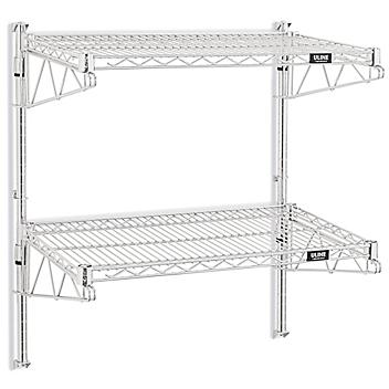 Wall-Mount Wire Shelving - 30 x 18 x 34" H-3024