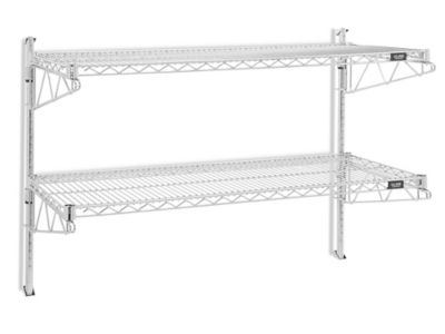Wall-Mount Wire Shelving - 48 x 18 x 34" H-3026