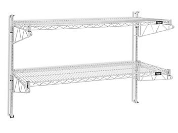 Wall-Mount Wire Shelving - 48 x 18 x 34" H-3026