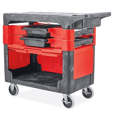 Rubbermaid® Service Cart with Cabinet H-2060 - Uline