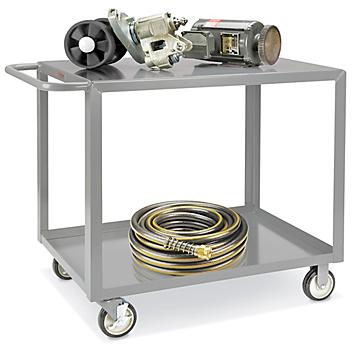 Uline Welded Steel Flat Shelf Cart - 38 x 18 x 35" H-3036