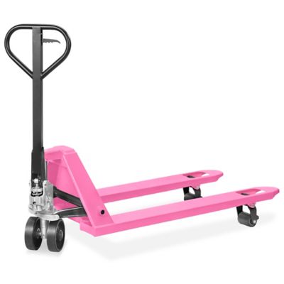 Uline Industrial Pallet Truck - 48 x 27", Pink H-3045