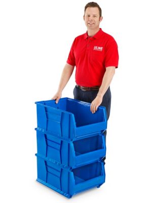 イマンポワージュブルー角ストッカー Magnum Hopper Bin - 24 x 17 x 11